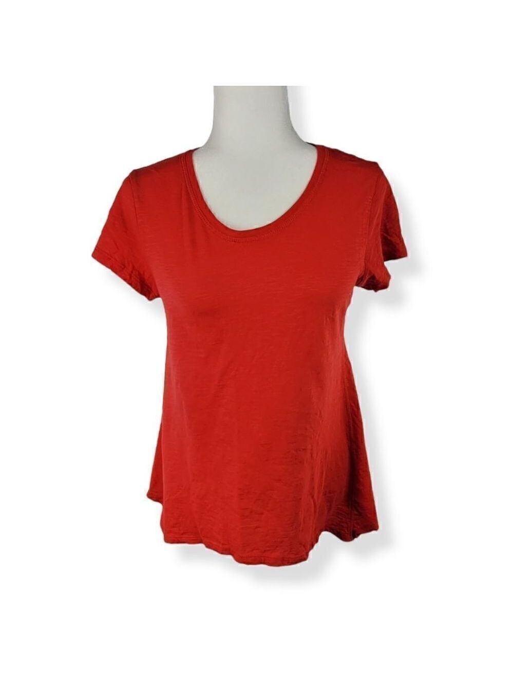Style & Co.  Red Hankerchief Hem Tee XS